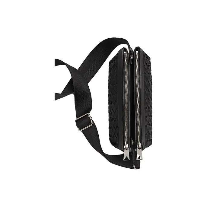 Bottega Veneta Classic Intrecciato Crossbody Black-2