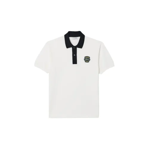 LACOSTE Polo Shirts Men White/Black