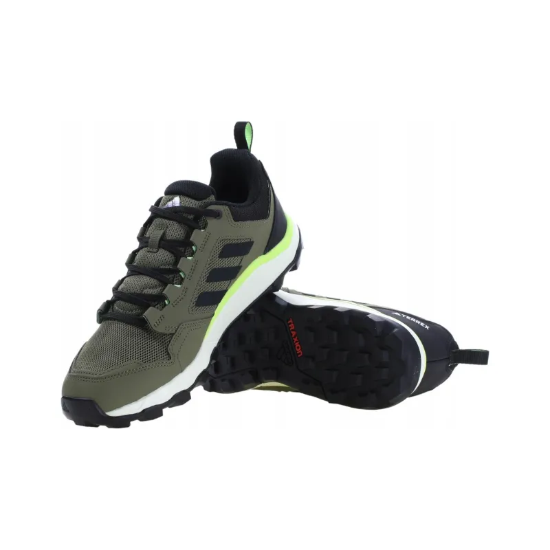 Adidas Terrex TRACEROCKER 2.0 Cushioning, Wear Resistant Low Top Mountaineering Hiking Shoes Men's Green Black-3