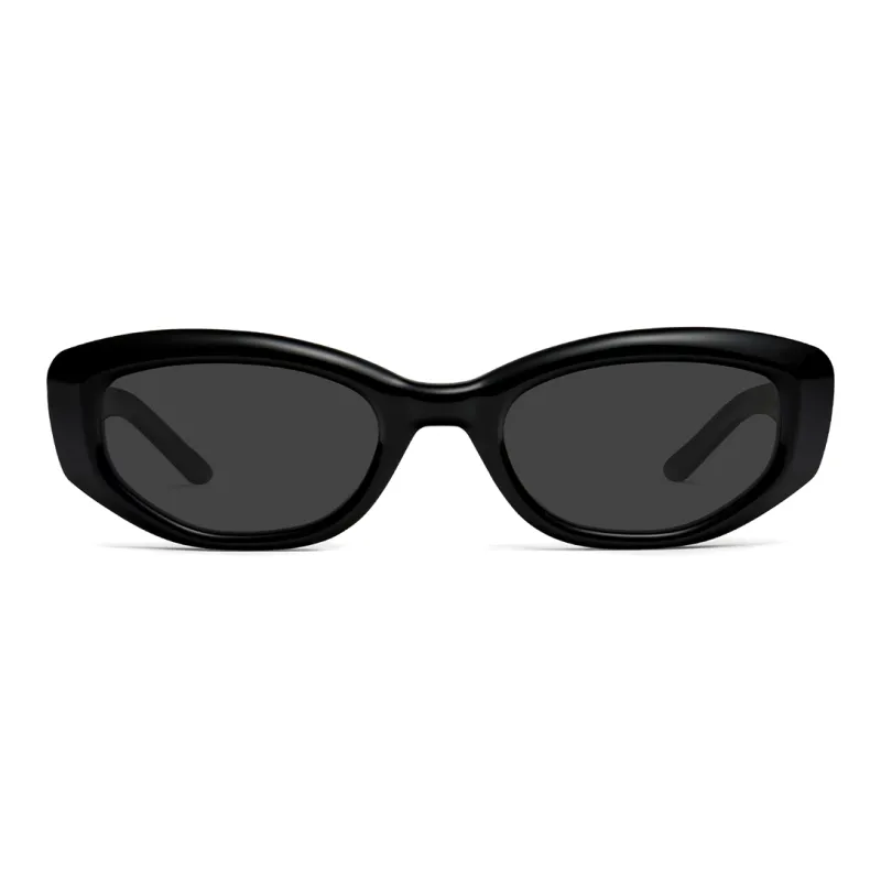 GENTLE MONSTER Oval Sunglasses Unisex Black ROW 01-1