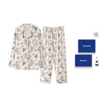 Floating Light Islands Pajama Set Women's Gift Box Set Multicolor