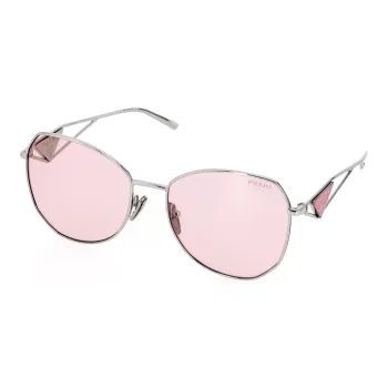 PRADA Triangle logo Rounded Sunglasses