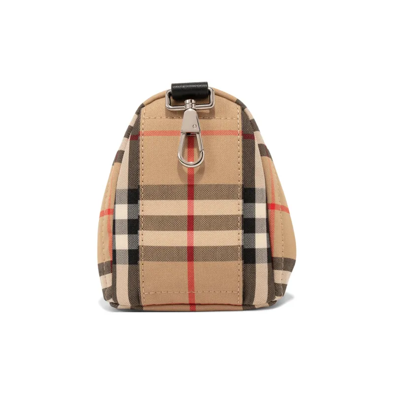Burberry Cotton Backpack Charm Bag Merchandise Mini Unisex Brown-5