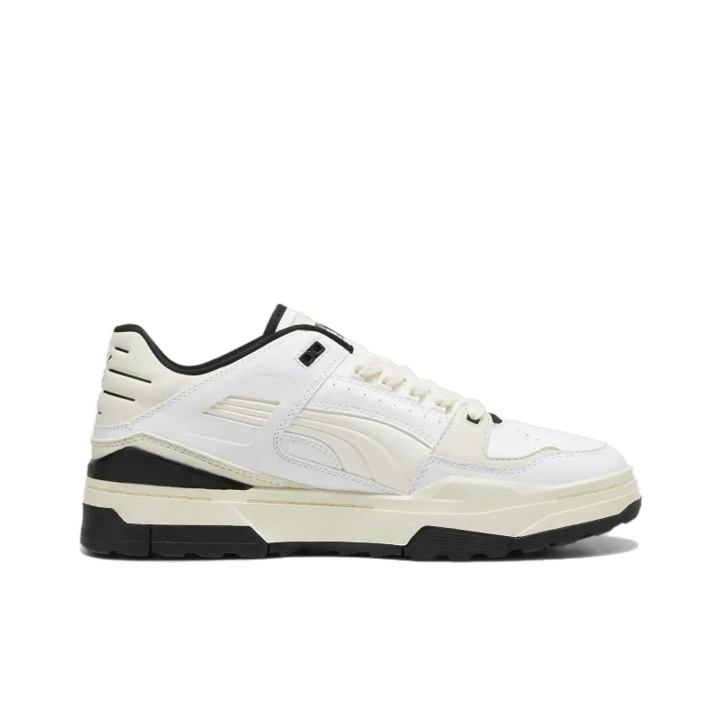 PUMA Slipstream Xtreme Slip-Resistant Low-Top Skateboard Shoes Unisex White Black-1