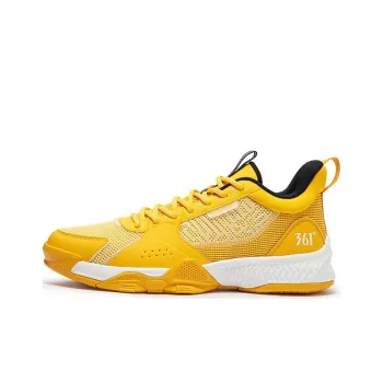361° Cushioned Slip Resistant Low Top Basketball Shoes Men's Yellow White