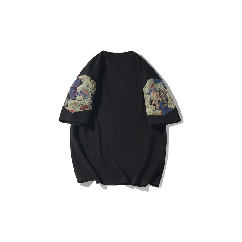 YooMore American Casual Bear-Print Unisex Sweatshirt-56