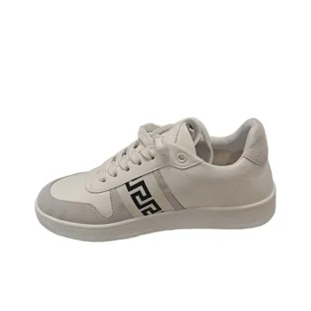 VERSACE La Greca Sneakers White Black Women's