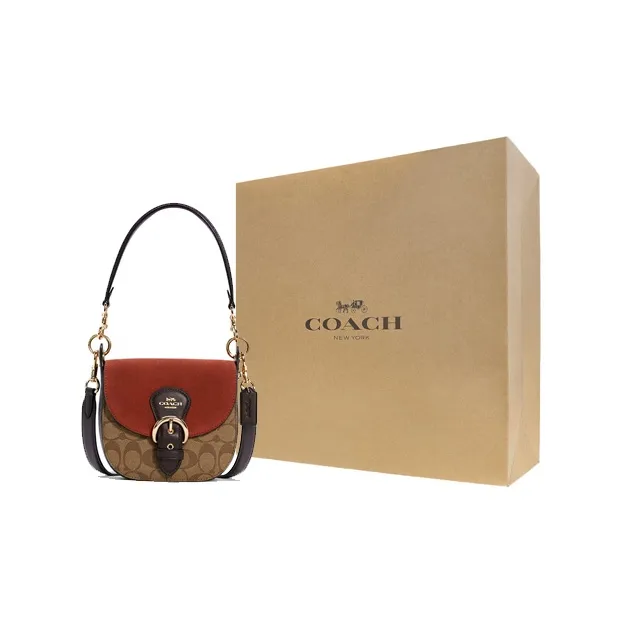 COACH Kleo Leather Saddle Bag Handbag Crossbody Bag Shoulder Bag Women's Rusty-8