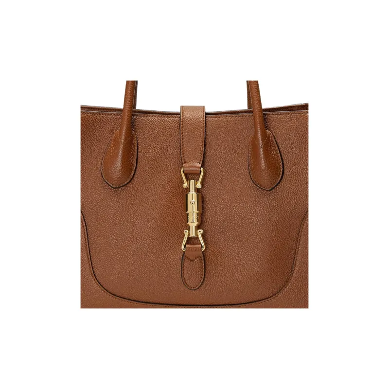 GUCCI Jackie 1961 Leather Tote Handbags Shoulder Bags Small Size Women's Brown-7