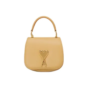 AMIPARIS Cow Leather Portable Crossbody Bag, Shoulder Bag Men's Yellow