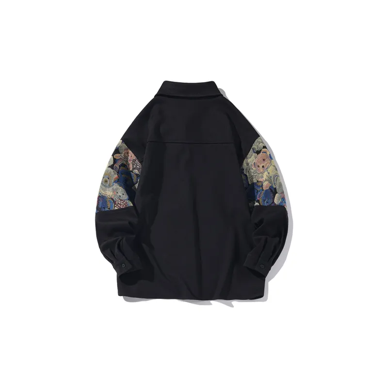 YooMore American Casual Bear-Print Unisex Sweatshirt-59