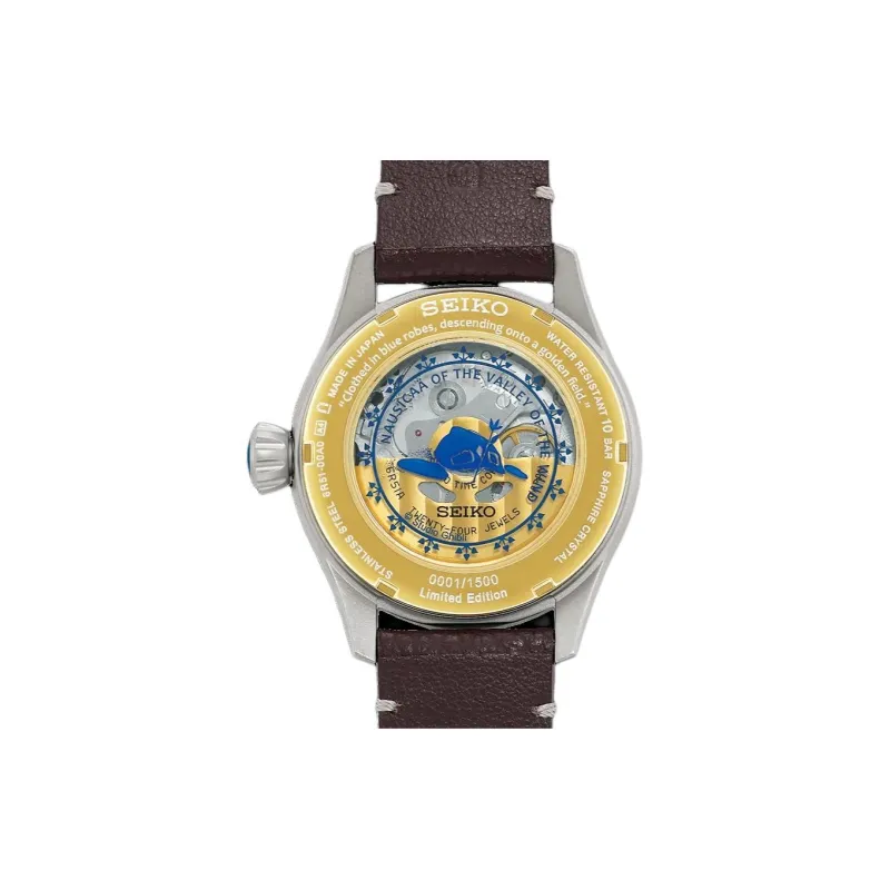 SEIKO Automatic Mechanical Movement Genuine Leather Strap Watch 40.5mm Unisex Blue Dial-1
