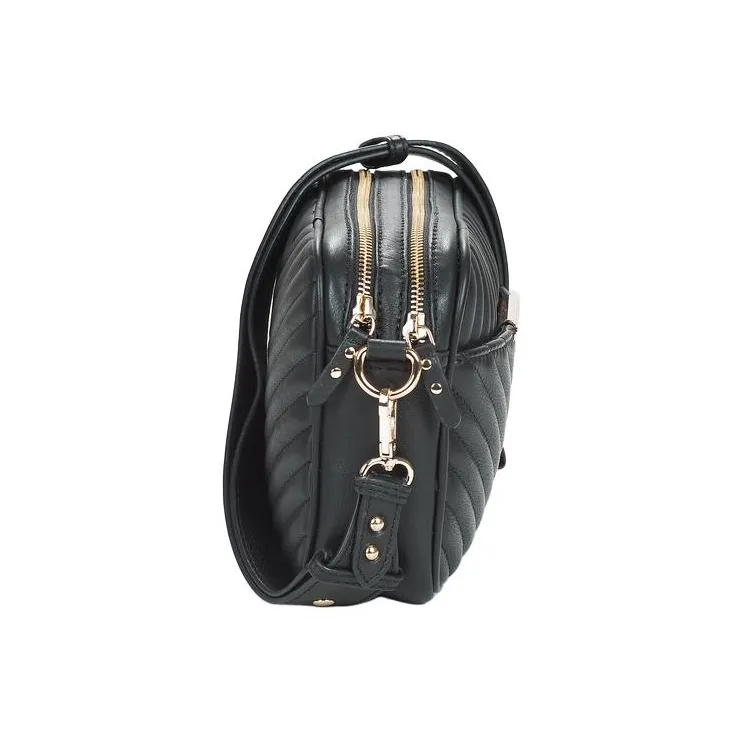 Petite Mendigote Cow Leather Crossbody Bag Shoulder Bag Women's Black-1