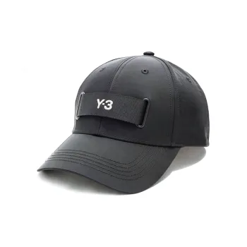 Y 3 Nylon Baseball Caps Unisex Black