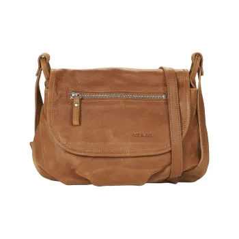 Nat & Nin Cow Leather Crossbody Bag, Shoulder Bag Women's Brown