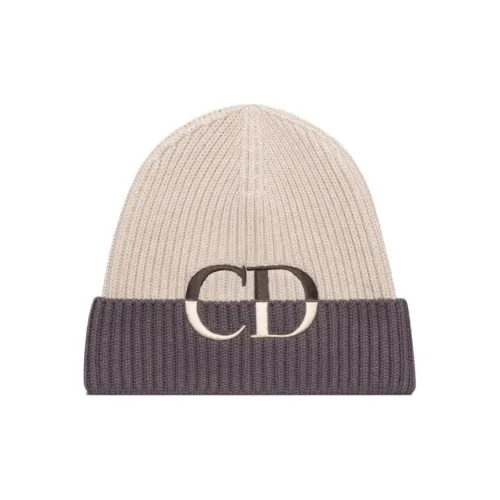 DIOR Virgin Wool Beanies Men's Beige
