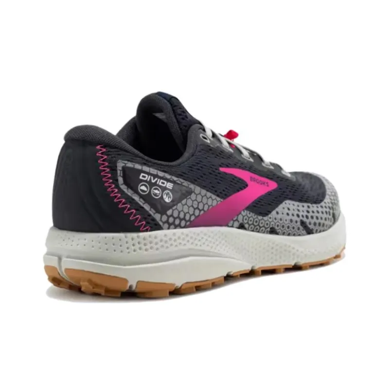 Brooks Divide Anti-Slip Wear-Resistant Low-Top Outdoor Shoes Women's Gray Pink-2