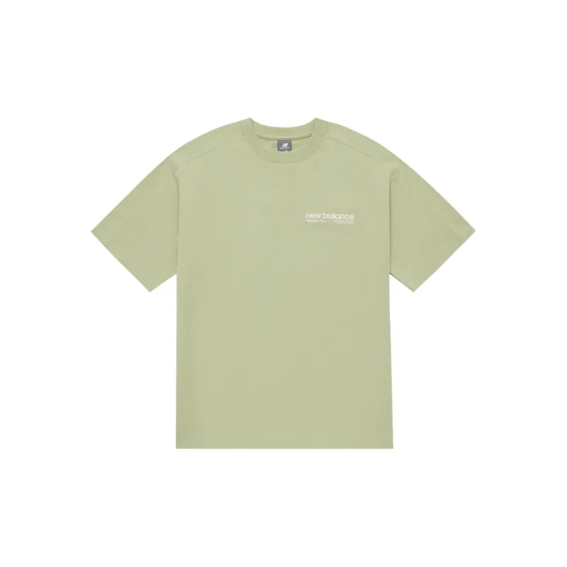 New Balance Drop Shoulder Sleeve T Shirt Unisex Mint Green-0