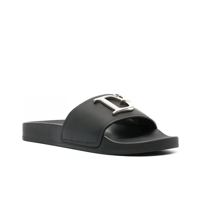 DSQUARED 2 Logo Plaque Slip On Slides Women's-2