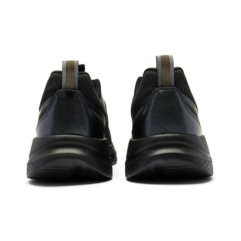 QIAODAN Balance Lightweight Low Top Casual Running Shoes Men's Black Gold-4