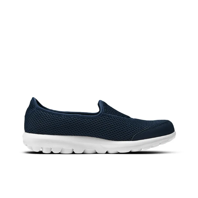 Skechers Go Walk Classic Abrasion Resistant Breathable Low Top Casual Shoes Women's Marine Blue/White-1