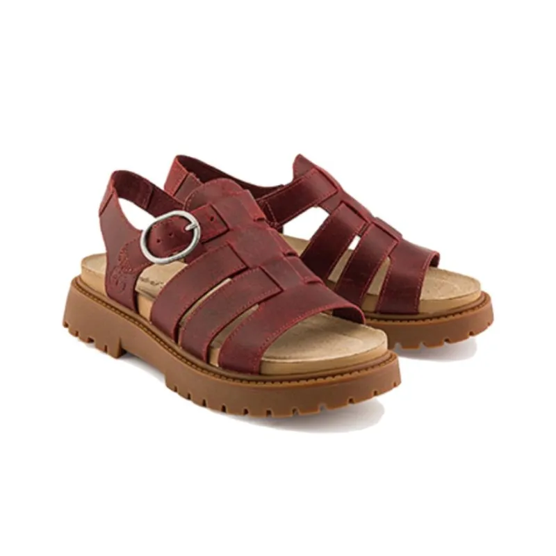 Timberland Logo debossed Leather Sandals-1
