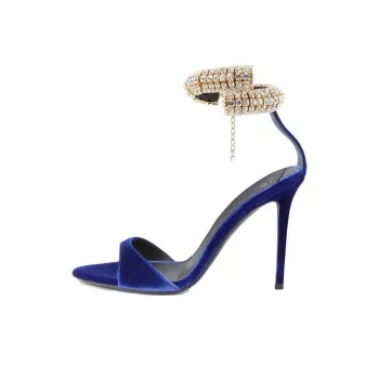Giuseppe Zanotti Intriigo Bijoux Velvet Sandals Women's