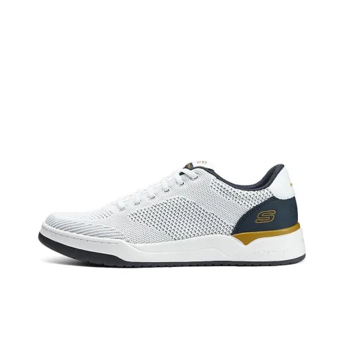 Skechers Durable Breathable Low Top Casual Shoes Men's White Blue