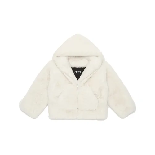 SMFK X Wonderland Cropped Coats Women's Sky White