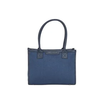 MAC DOUGLAS Fabric Tote Bag, Shopping Bag, Handbag Medium Size Women's Dark Blue