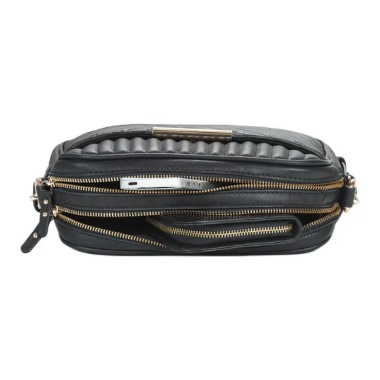 Petite Mendigote Cow Leather Crossbody Bag Shoulder Bag Women's Black-4
