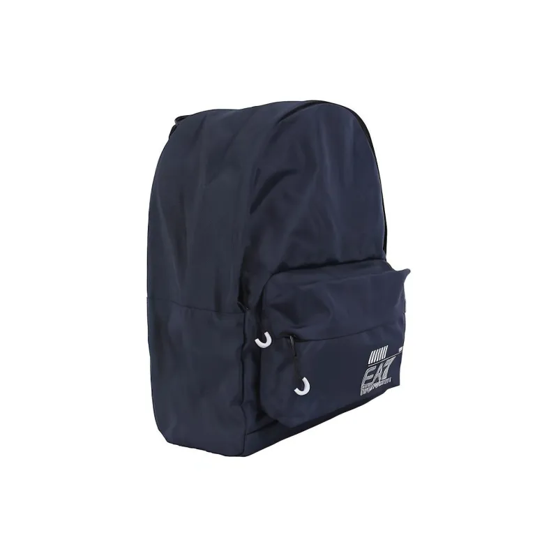 EMPORIO ARMANI Polyester Backpack Medium Size Unisex Marine Blue White-2