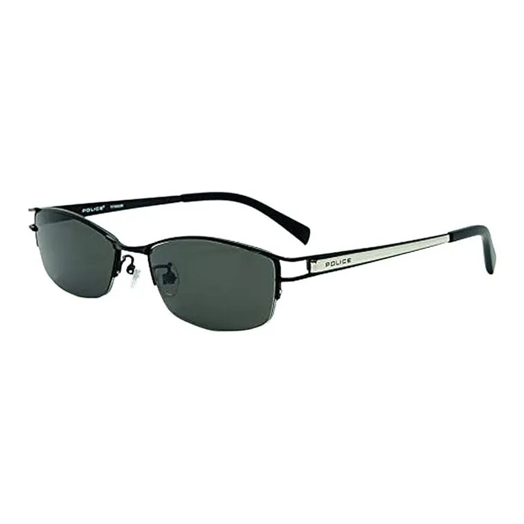 Police Titanium Irregular Shape Sunglasses Unisex Black-0