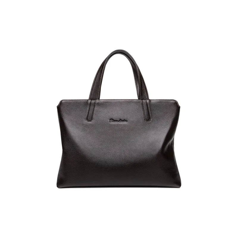 BISON DENIM Genuine Leather Top Grain Cow Leather Handbags Briefcases Regular Men's Black/Coffee-7