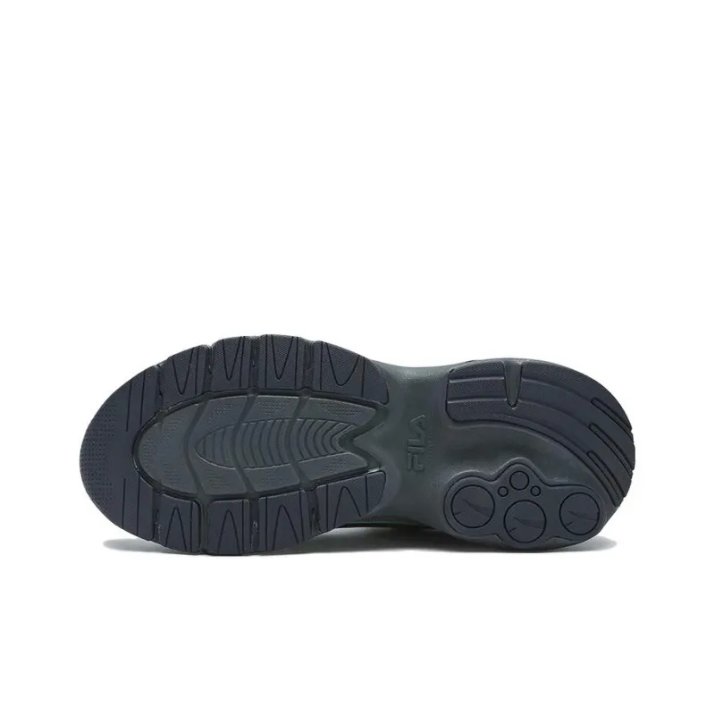 FILA FUSION CRED Leader Durable Breathable Low Top Casual Running Shoes Men's Black Green-6