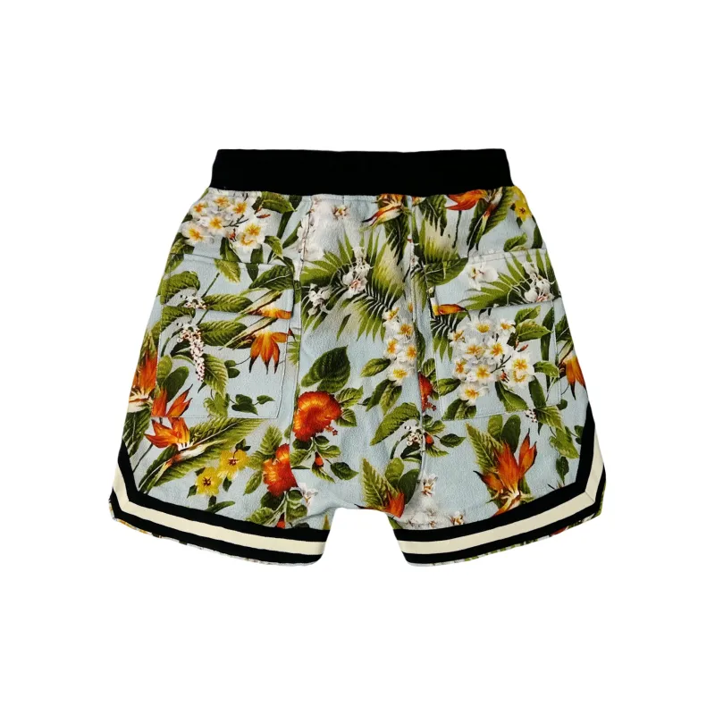 JUNGLE GURL Straight Fit Basketball Casual Shorts Unisex Blue-1