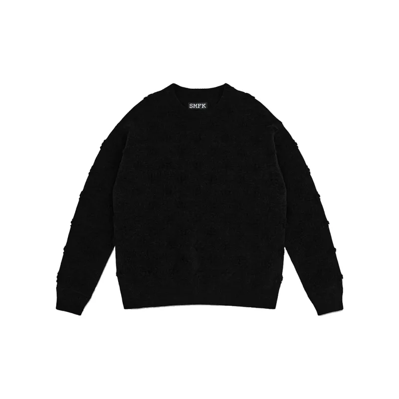 SMFK SMFK X Wonderland Sweater Women's Black Floral Garden-1