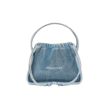 Alexander Wang Ryan Cotton With Nylon Handbag Trumpets Women's Blue