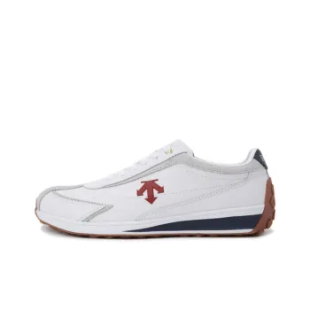 DESCENTE Cron Racer Cushioning Wear Resistant Low Top Skateboard Shoes Unisex White Red