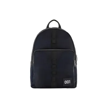 EMPORIO ARMANI Fabric Backpack Men's Blue & Black