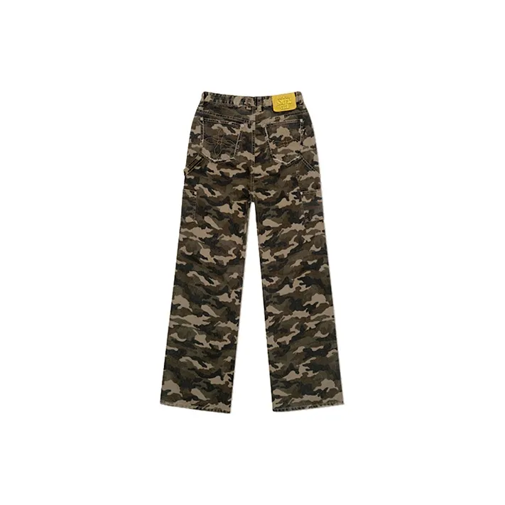 SMFK Wild World Wild World Series Cargo Pants Women's Green Camouflage-1