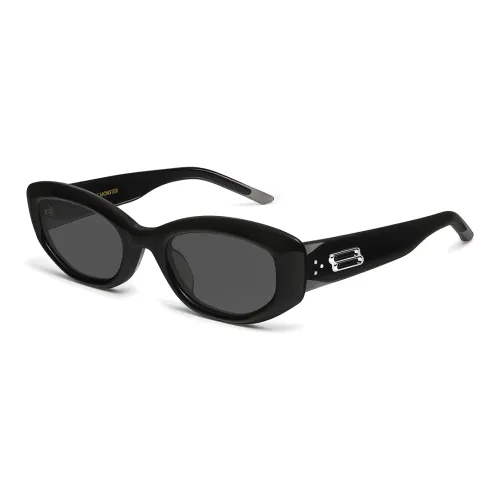 GENTLE MONSTER Oval Sunglasses Unisex Black ROW 01