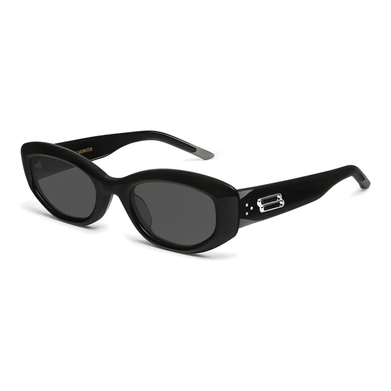GENTLE MONSTER Oval Sunglasses Unisex Black ROW 01-0