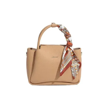 HONGU Cow Leather Crossbody One Shoulder Handbags Small Size Women's Light Brown