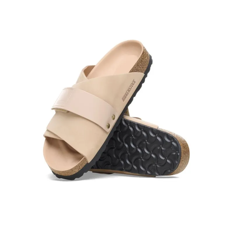 Birkenstock Kyoto Nubuck Leather Sandals 'New Beige' Women's-4