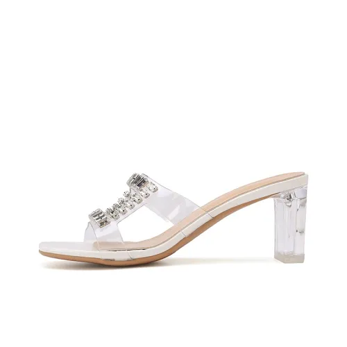 ACESC Slide Slippers 7cm Women's Beige