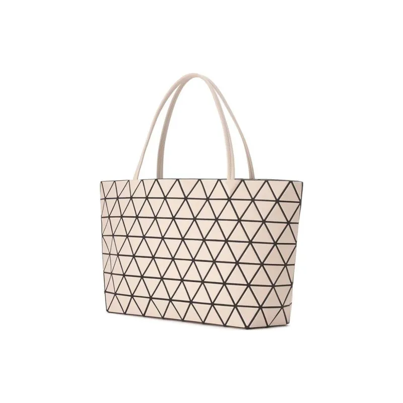 ISSEY MIYAKE Bateau Matte Artificial Leather Tote Bag Shopping Bag Shoulder Bag Handbag Women's Light Beige-1