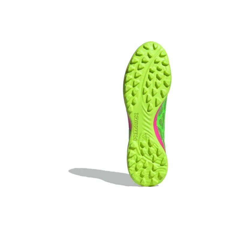 Adidas PREDATOR LEAGUE TF Rubber Broken Studs Cushioned Wear Resistant Breathable Soccer Shoes Unisex Green Purple-5