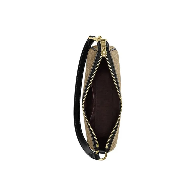 COACH Nolita Artificial Leather One Shoulder Handbags Small Size Women's Khaki & Black-2