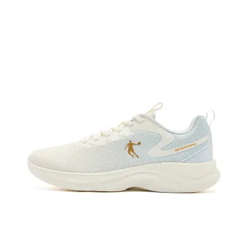 QIAODAN Balance Lightweight Low Top Running Shoes Men's White Blue